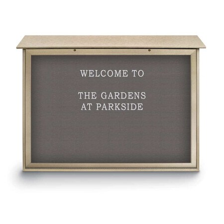 United Visual Products Outdoor Enclosed Combo Board, 48"x36", Black Frame/Grey & Medium Grey UVCB4836ODB-GREY-MEDGRY